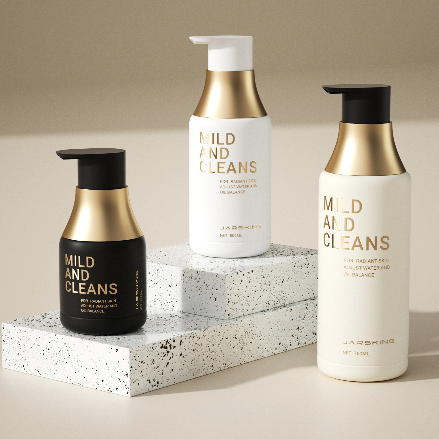 One-touch liquid soap bottle