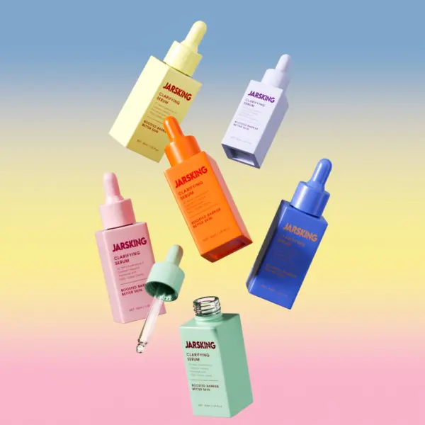 Rectangular glass dropper bottle