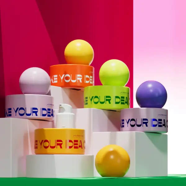 Round glass bottle for liquid makeup