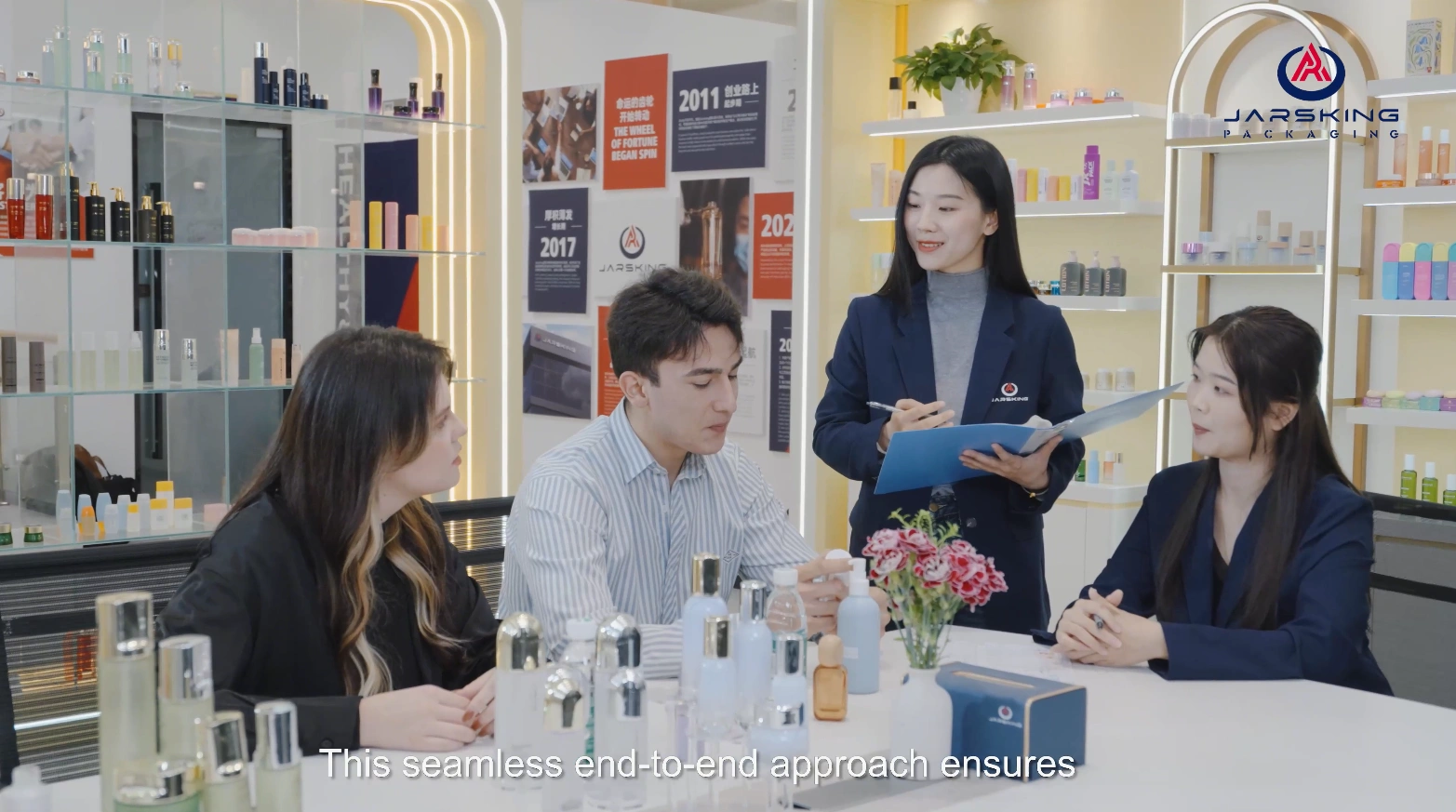 We discussed one-stop packaging services with our clients.