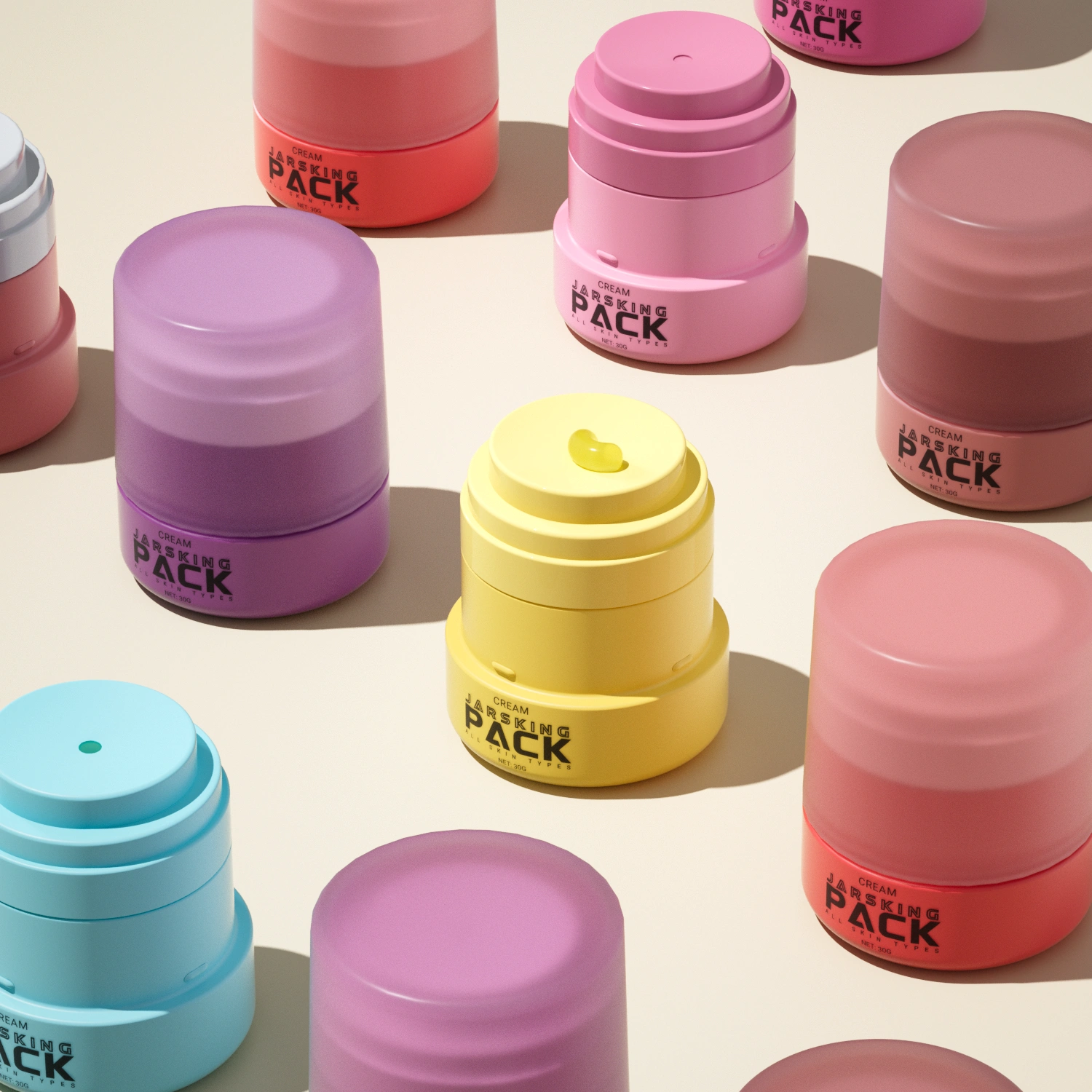 Custom color cosmetic jar lid