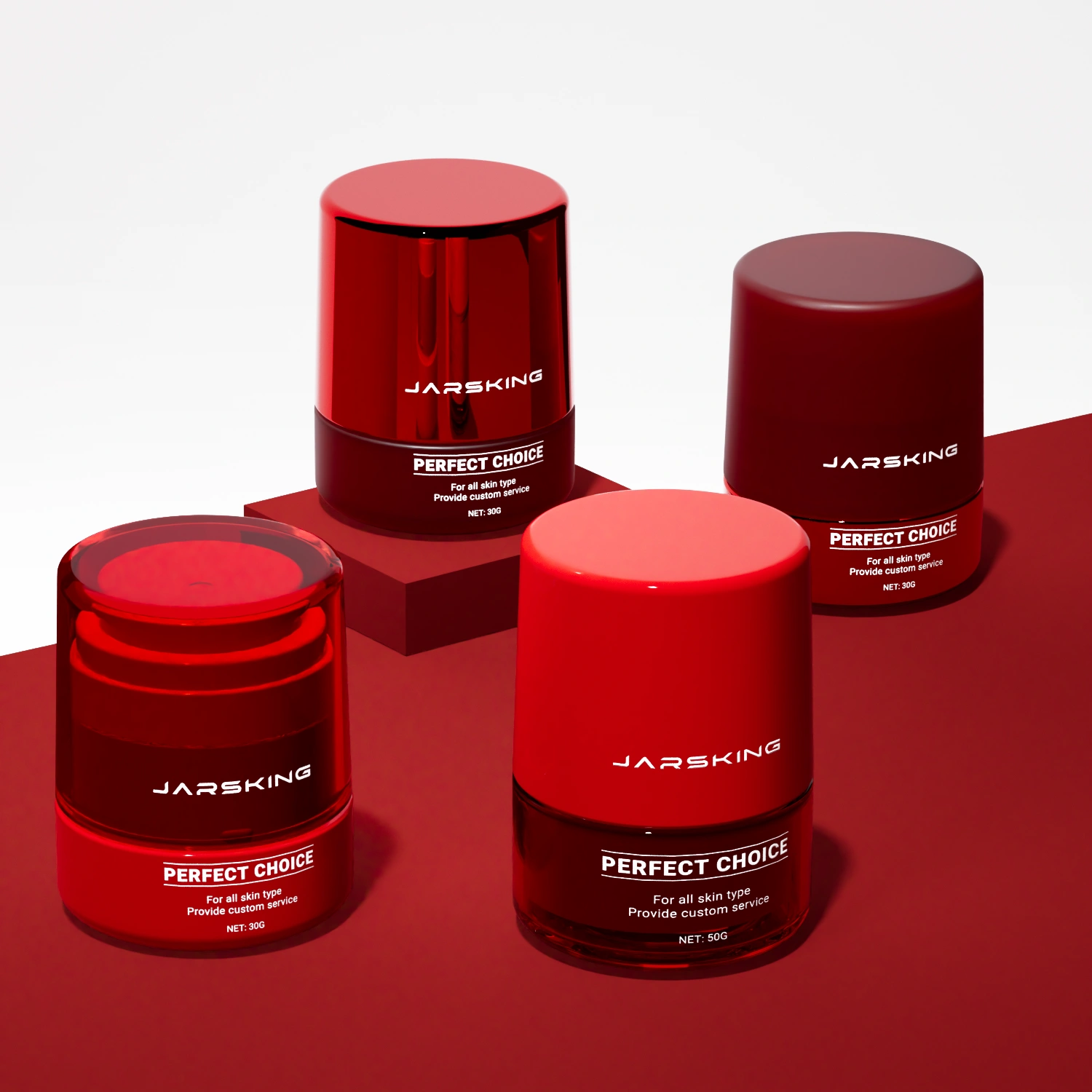 Eco-friendly glass cosmetic container