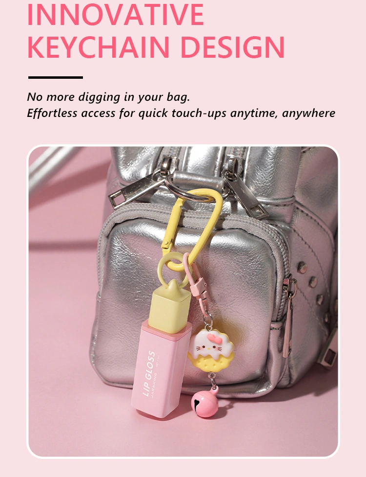 Lip gloss with carabiner clip