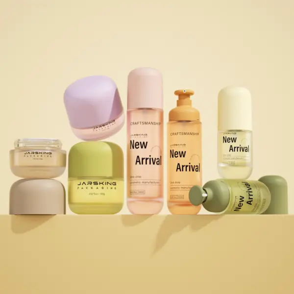 Rounded square cosmetic jars