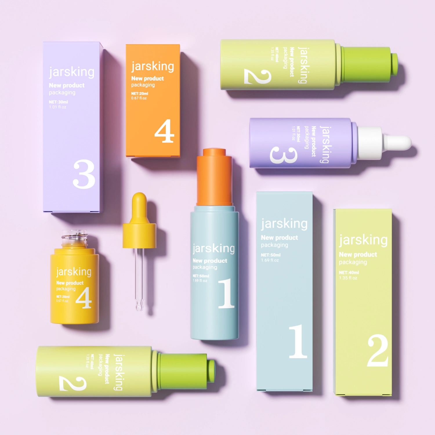 serum packaging with box