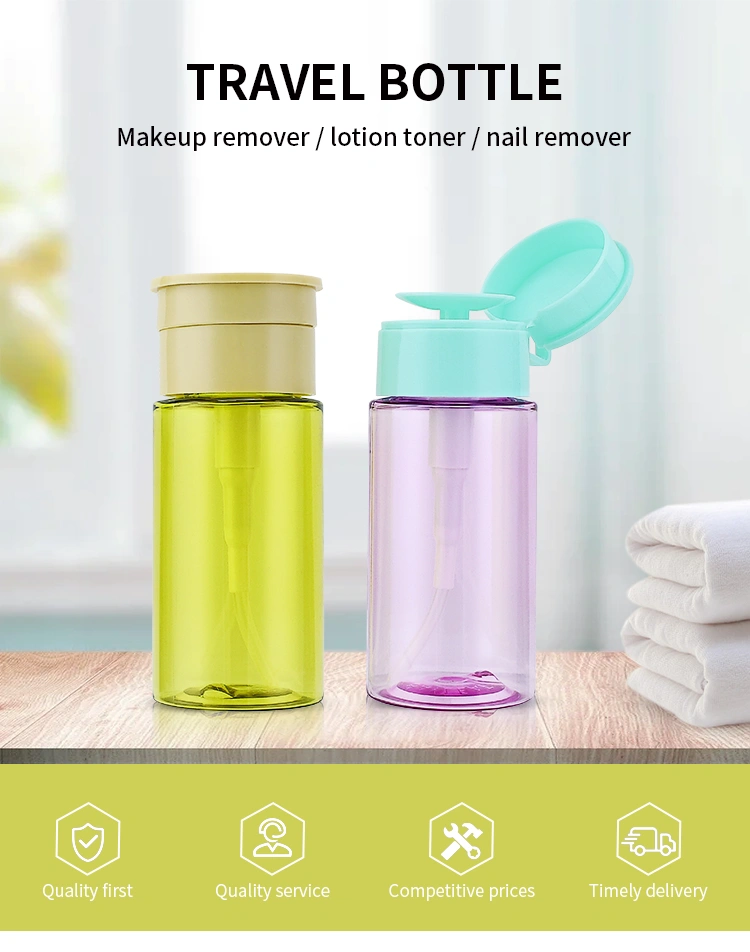 Refillable press-top bottle