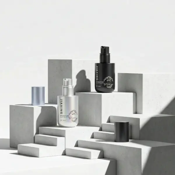 Matte color coated cosmetic bottle
