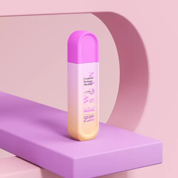 Pill-shaped lotion bottle