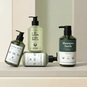 Custom PET shampoo bottles 500ml