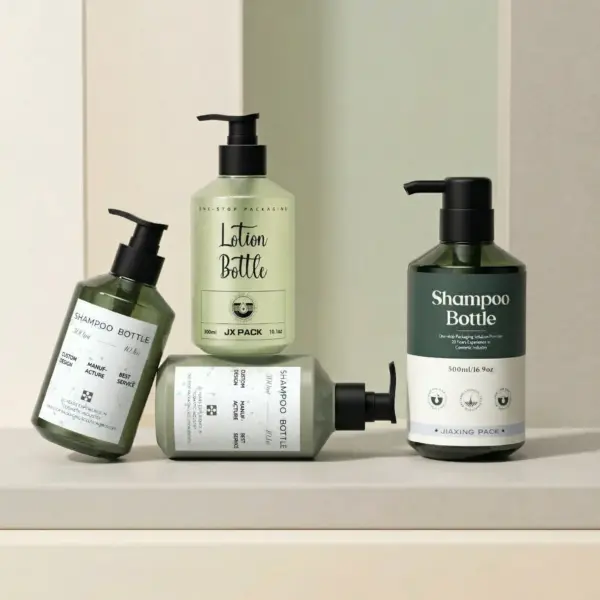 Custom PET shampoo bottles 500ml