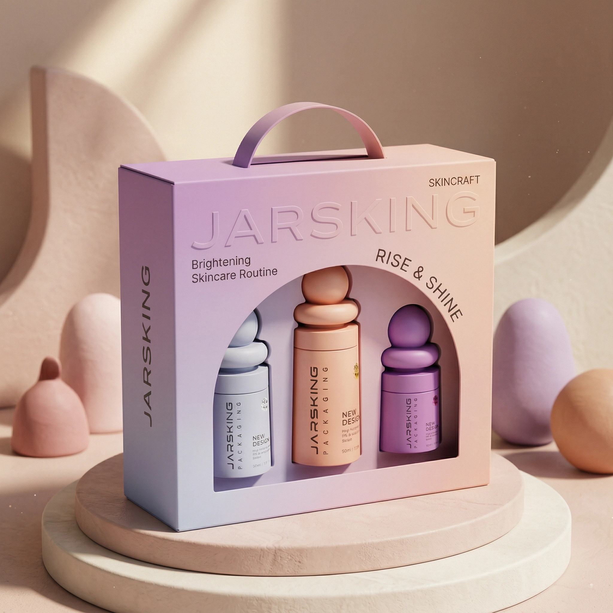 Custom skincare gift set packaging