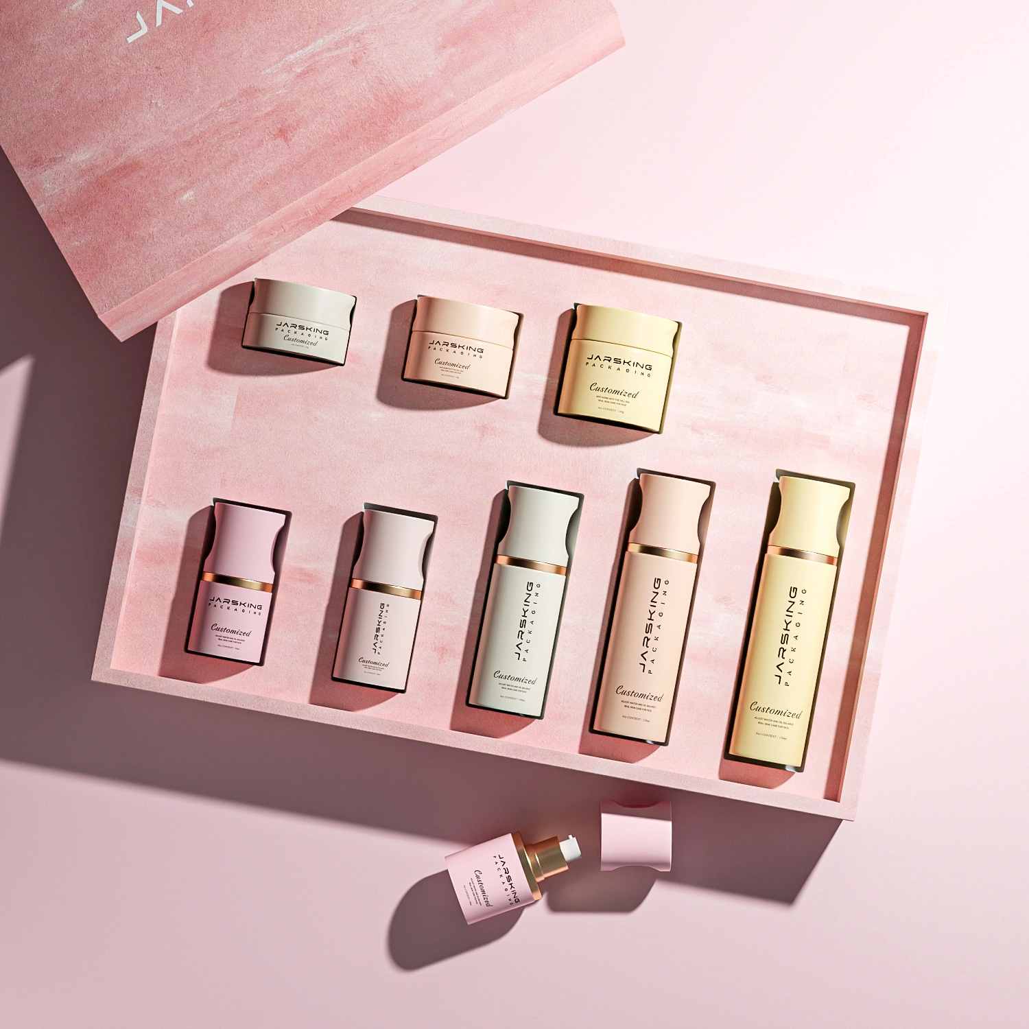 Hourglass cap skincare packaging
