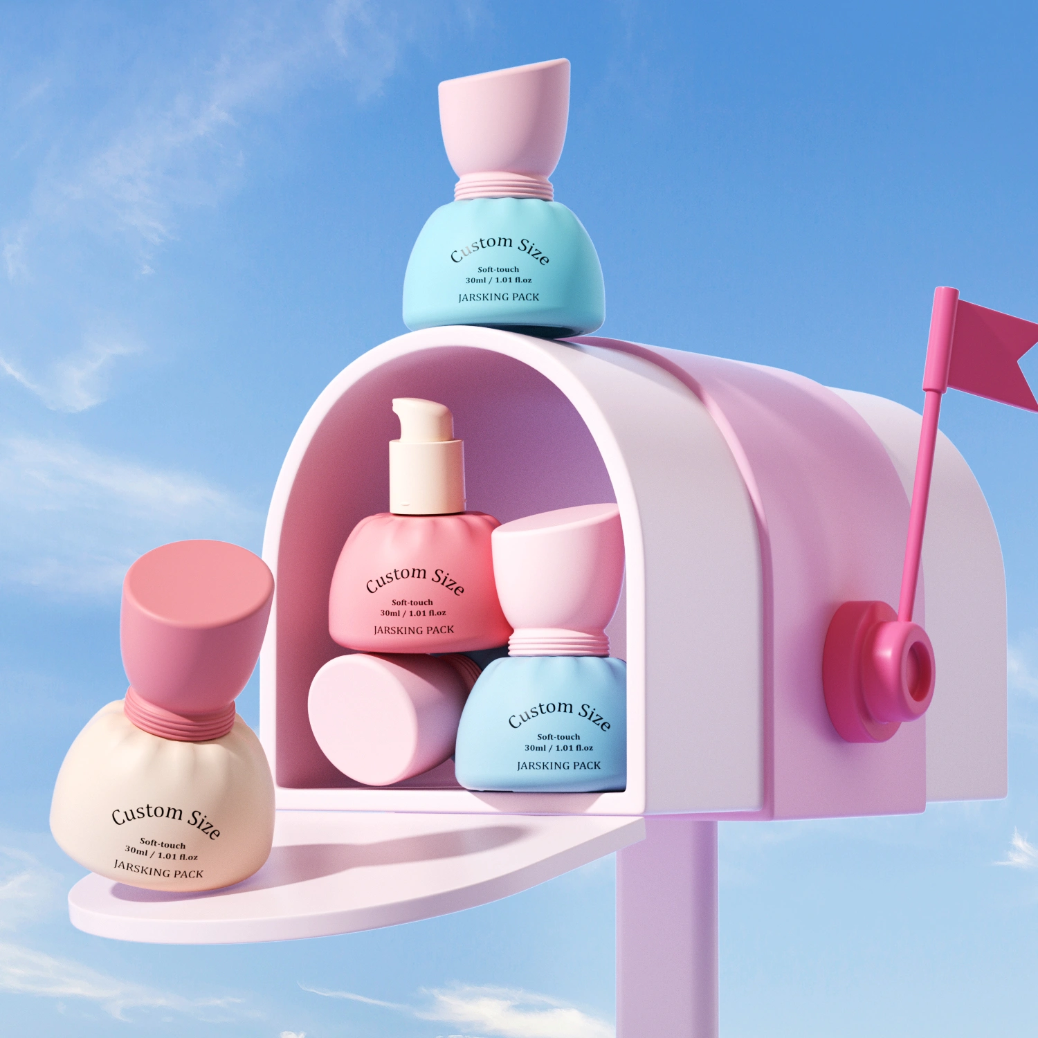 Artistic skincare packaging