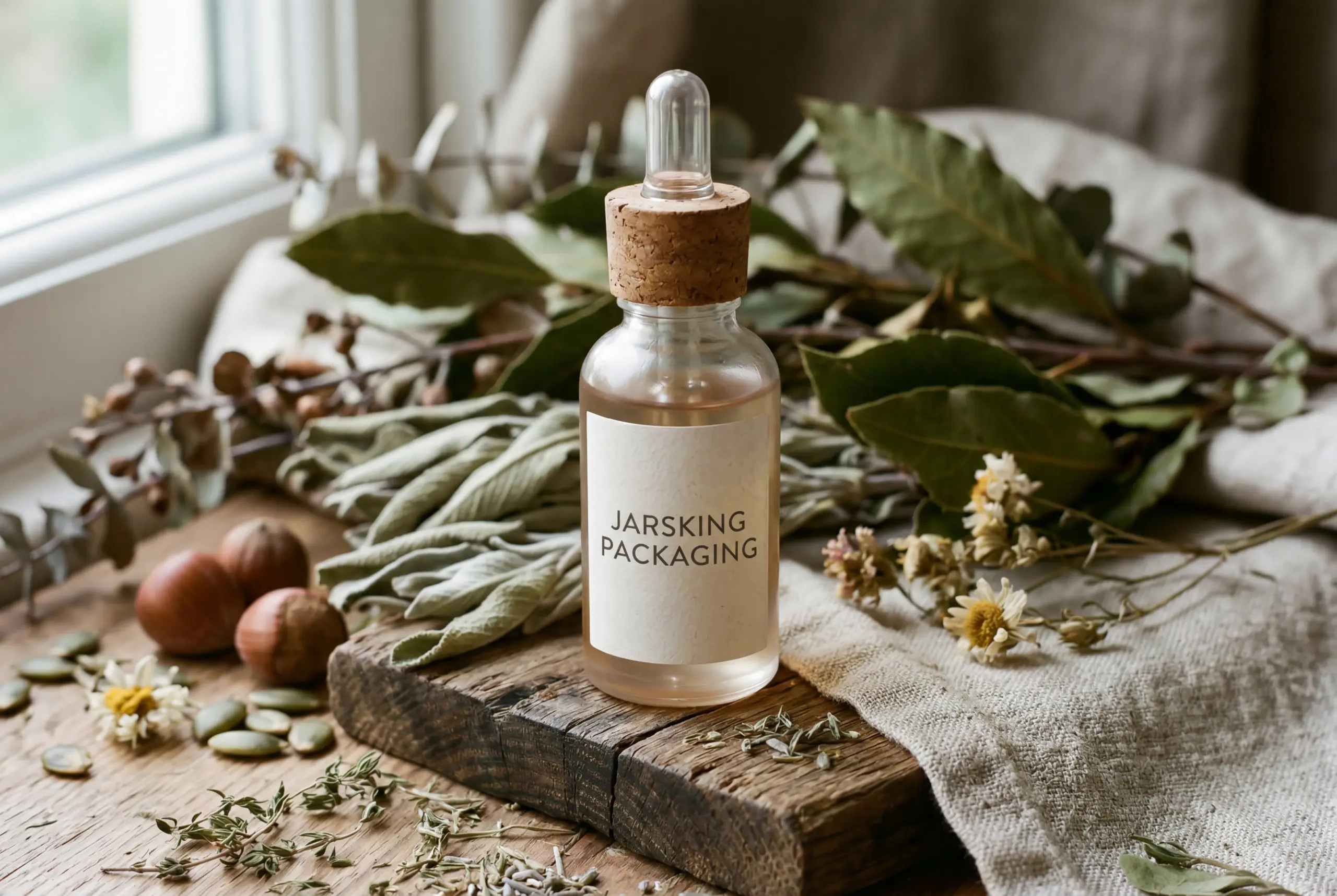 Botanical Natural serum bottle