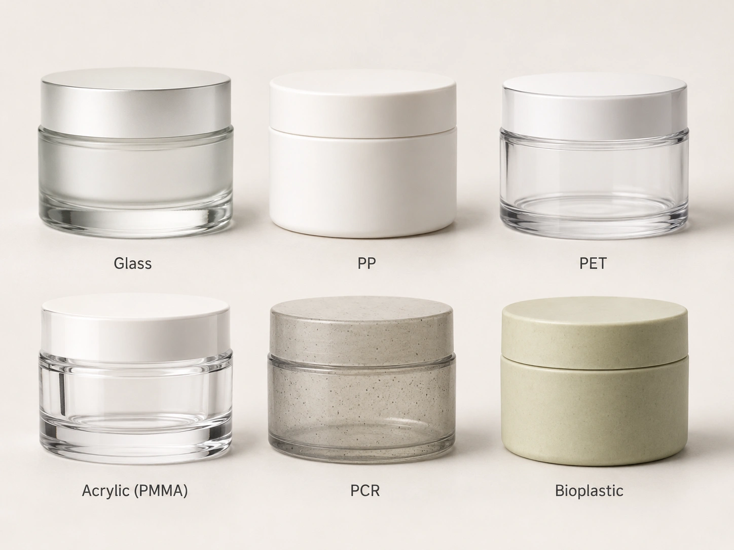 Cosmetic jar materials