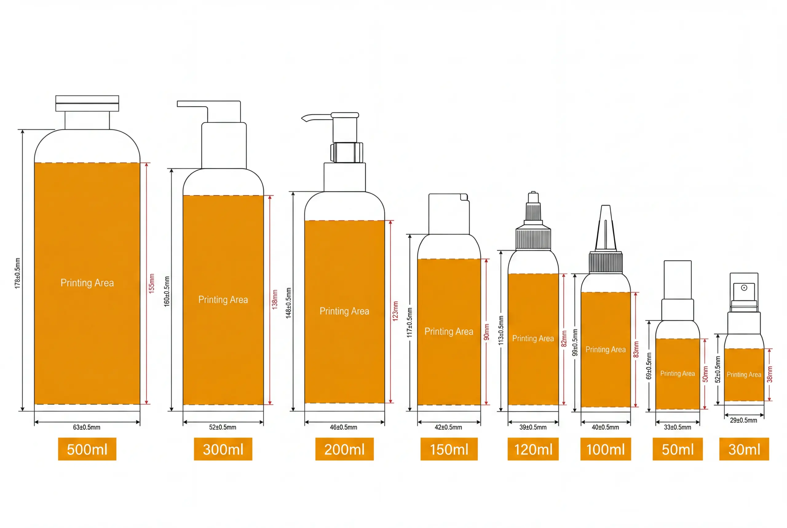 shampoo bottle size