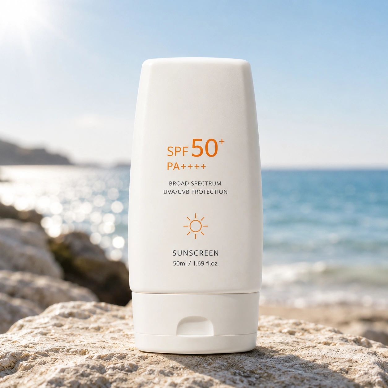 HDPE sunscreen bottle