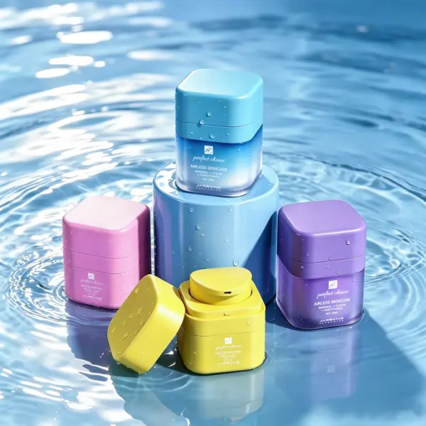 Hygienic top-press airless dispenser