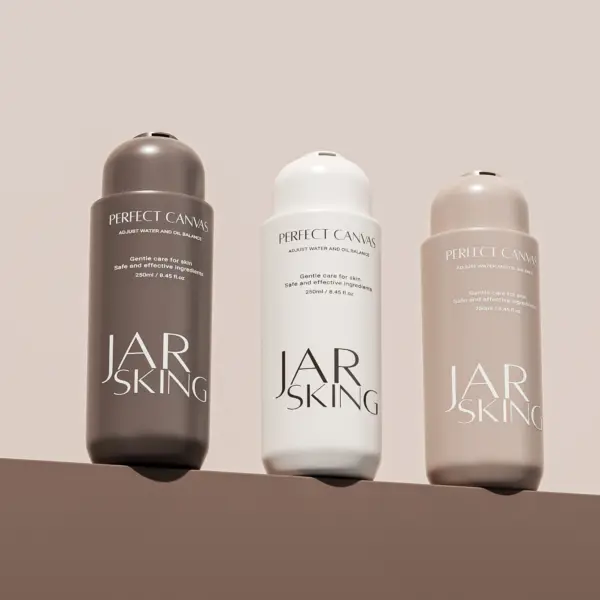 Minimalist shampoo and lotion bottles