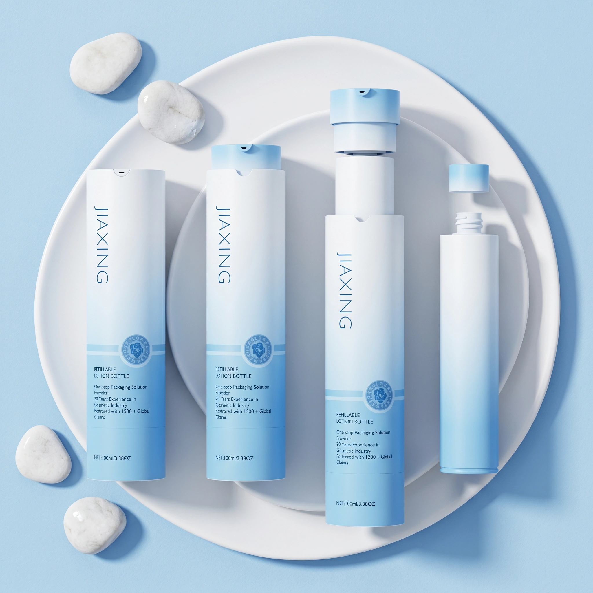 Refillable Systems shampoo packaging