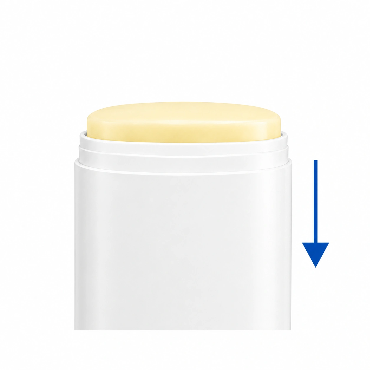 Retractable sunscreen stick container with smooth return mechanism