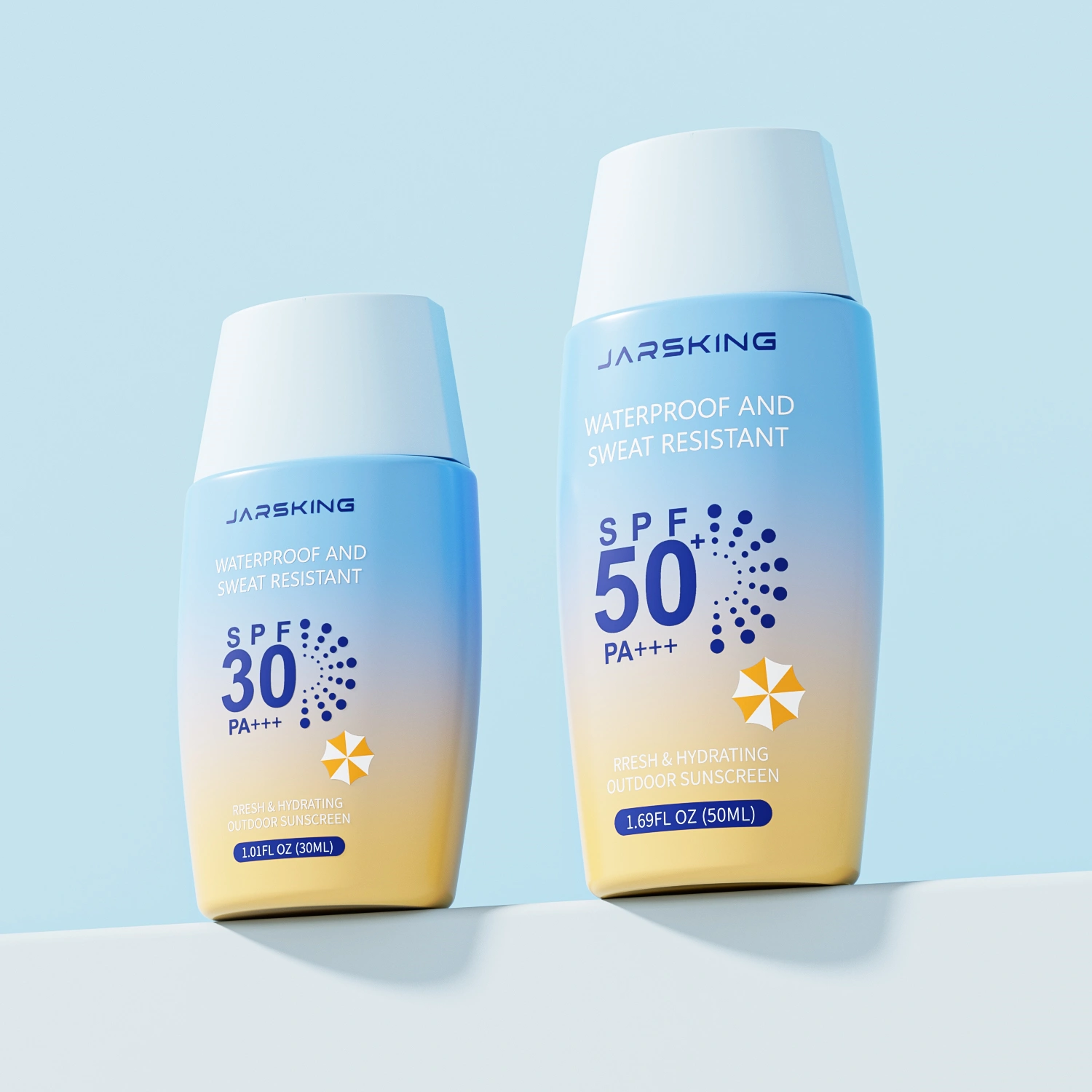 Squeeze & tottle bottles for creams and lotions