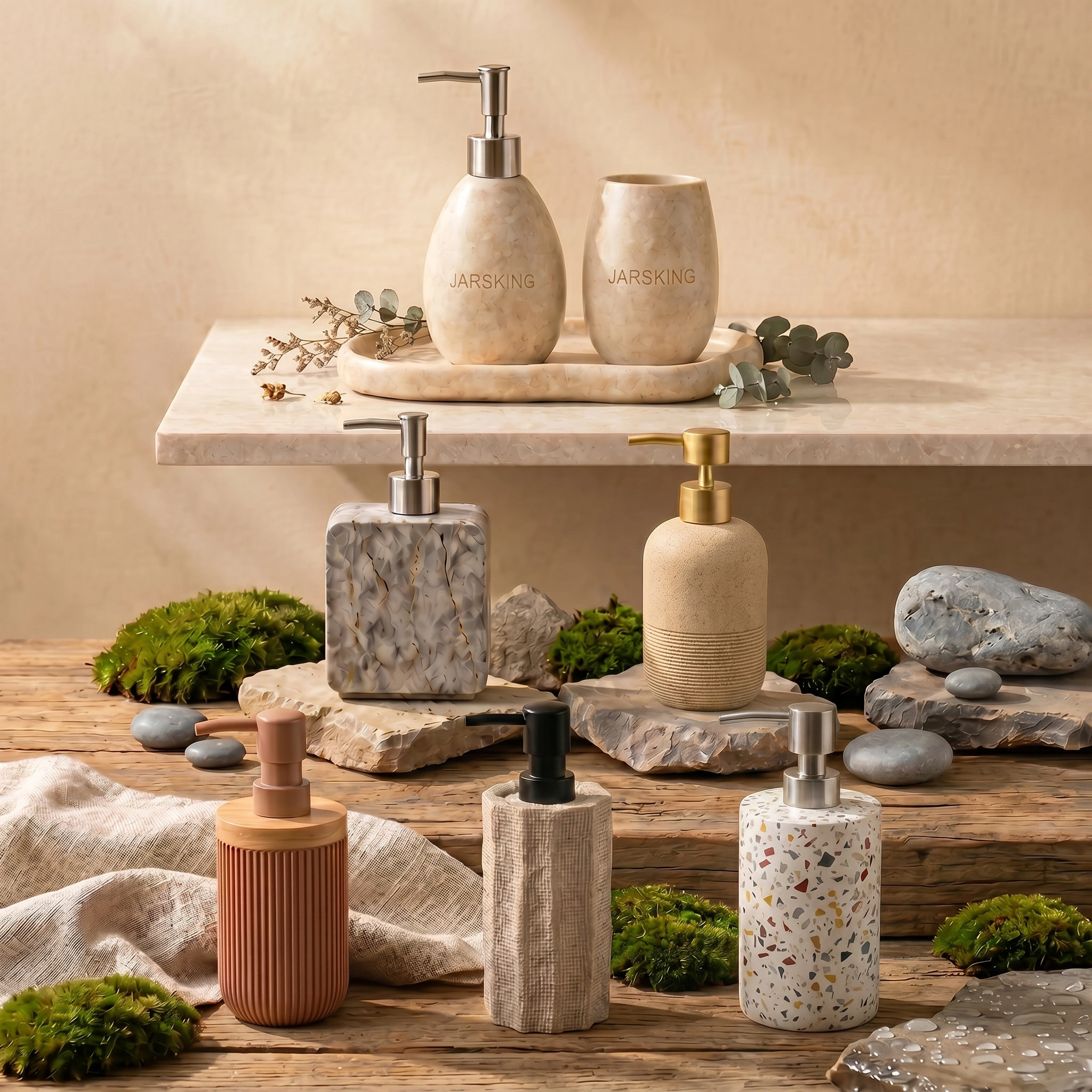 Cement Shampoo Conditioner Bottle for Bathroom Spa Hotel