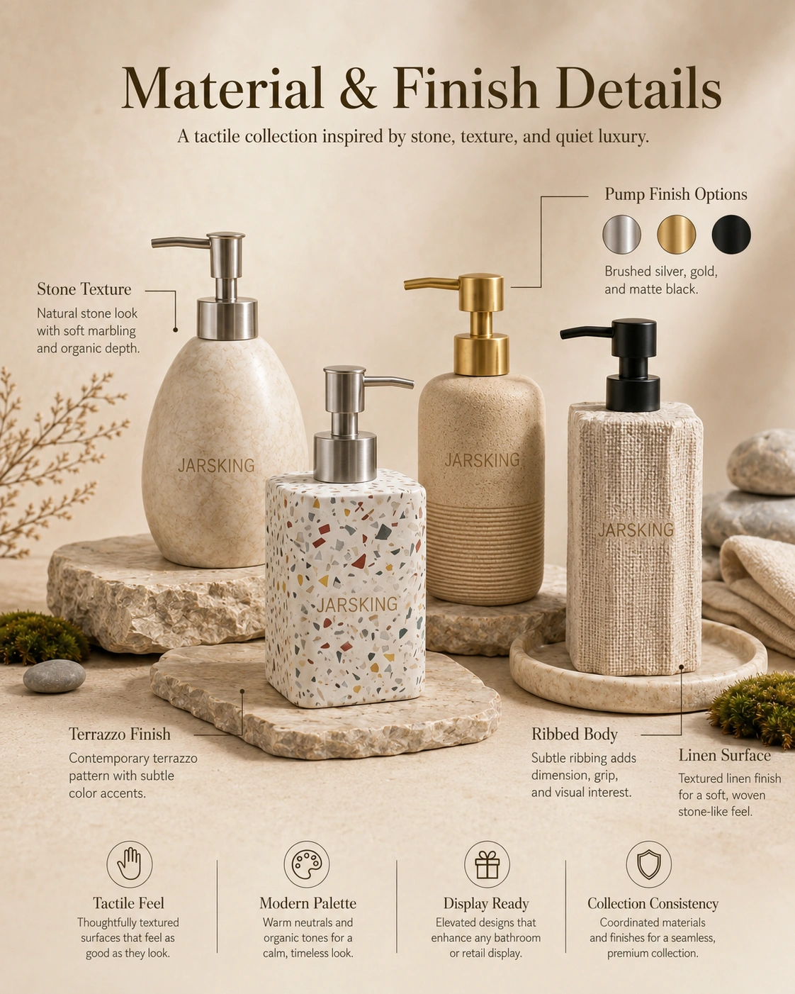 Hotel bathroom accessory set
