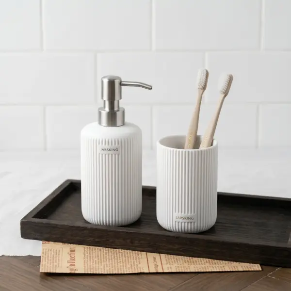Minimalist toothbrush tumbler