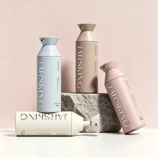 Pastel color product bottles