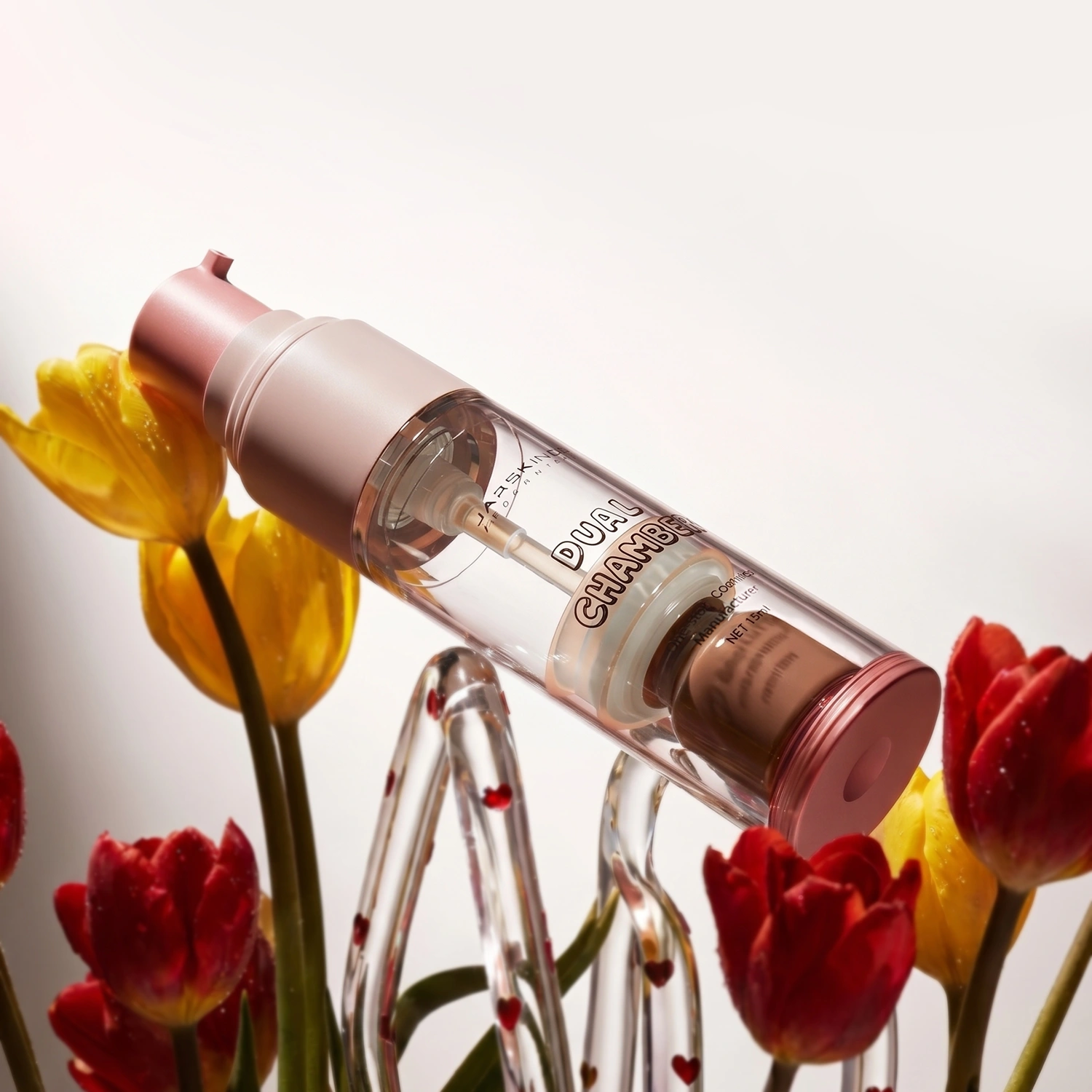 Powder-mix cosmetic packaging