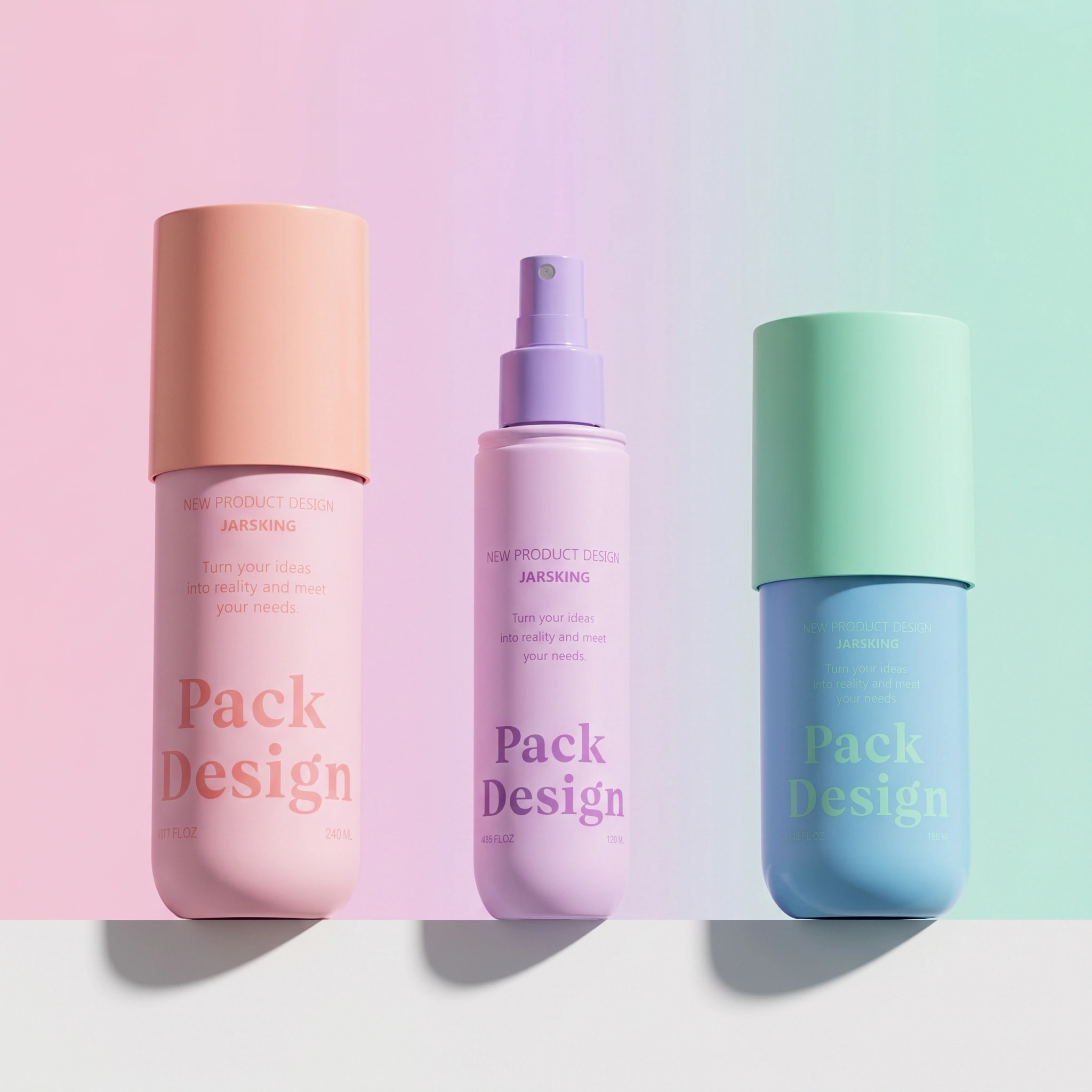 spray custom color packaging