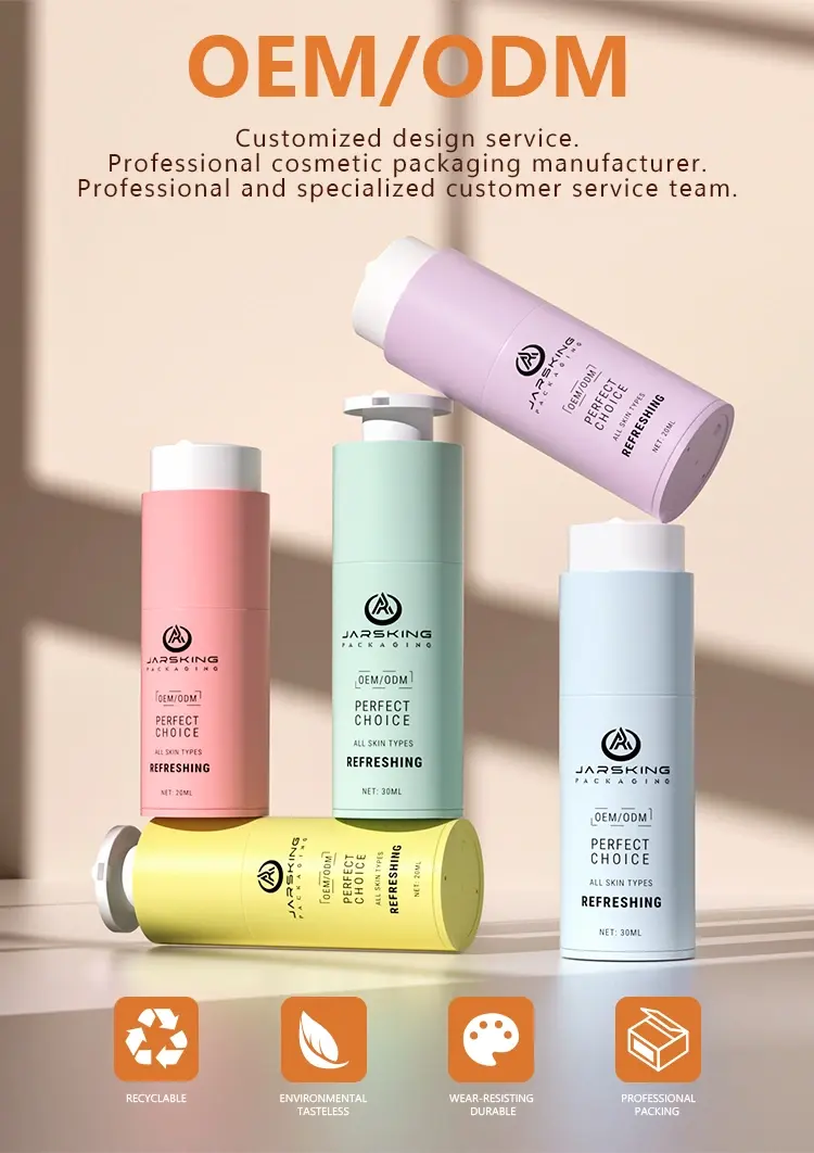 airless pump bottle for serum and lotion