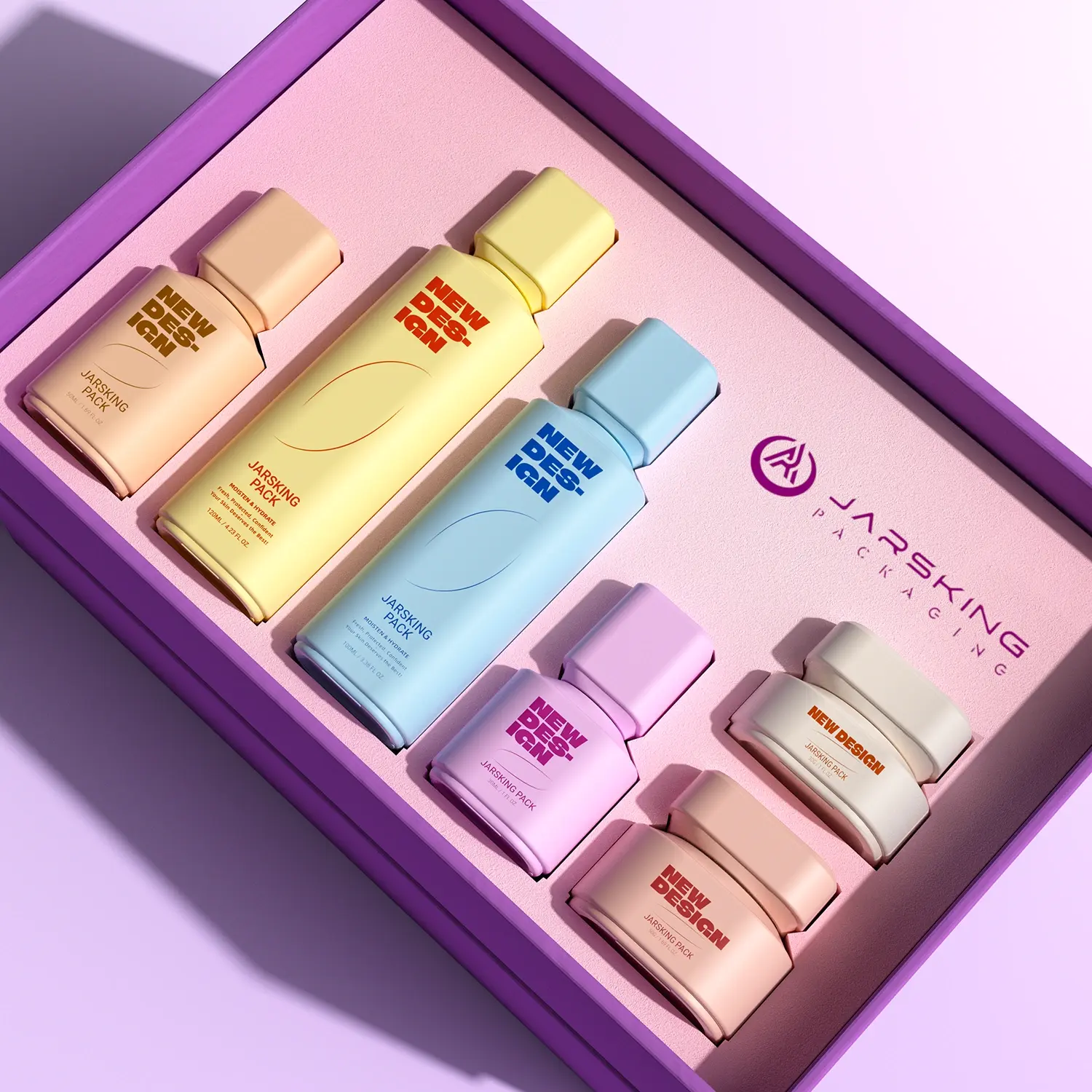 Costco-style multipack beauty packaging set