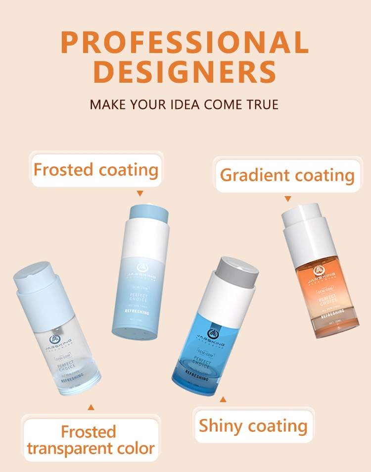 refillable airless cosmetic bottle