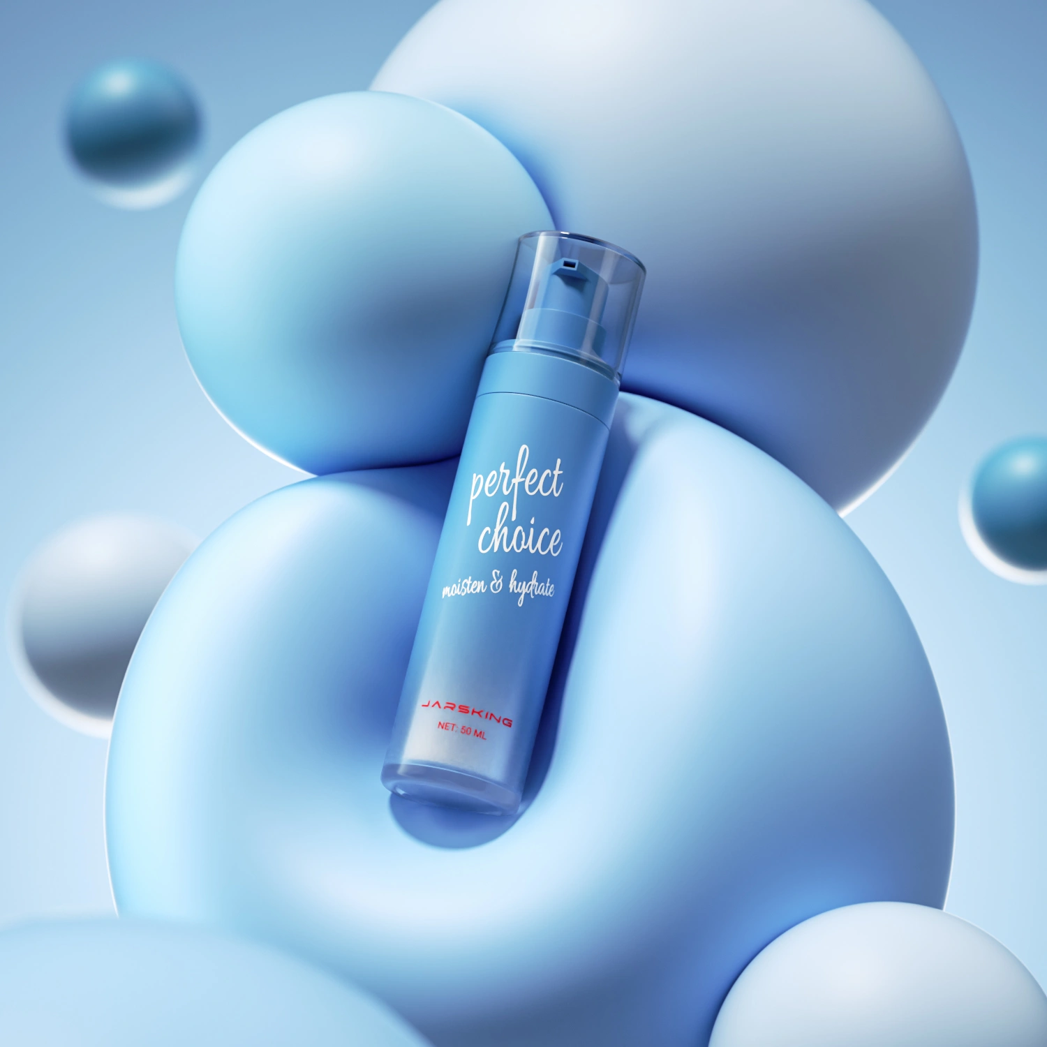 Refillable airless pump bottle