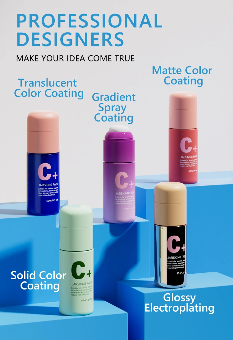 skincare essence bottle with dip tube pump