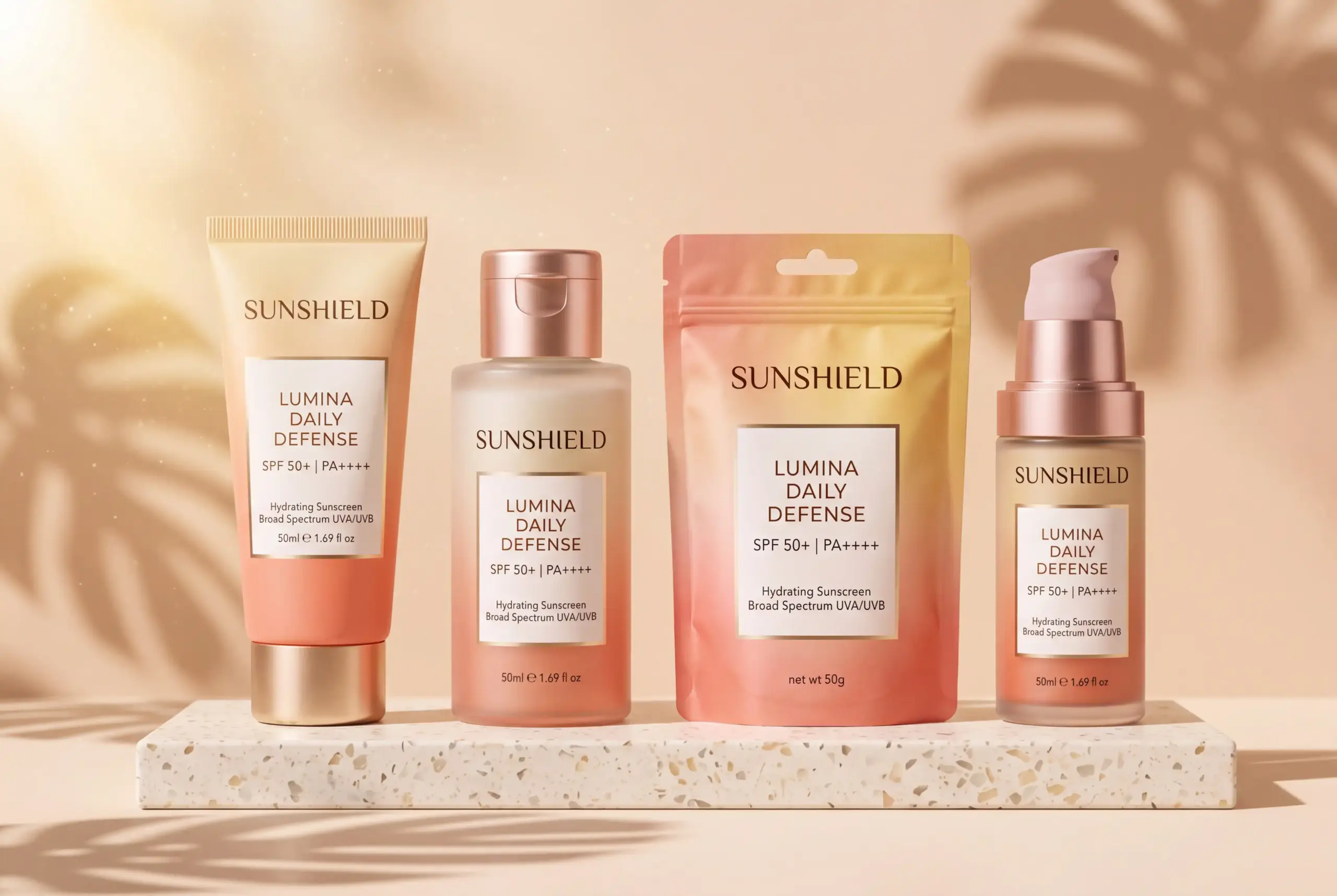 sunscreen packaging Tubes, Bottles, Sachets, and Pumps