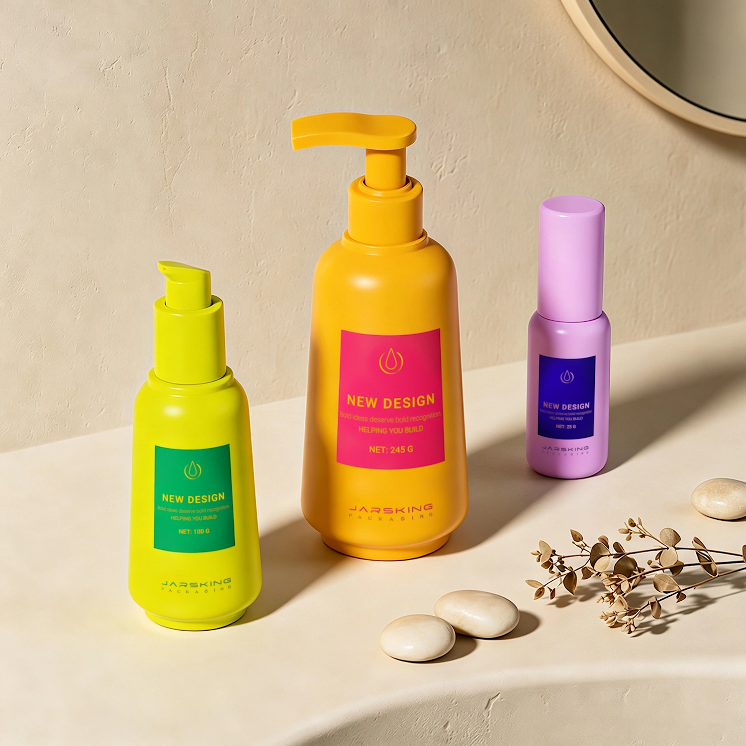 thick base hard PET bottle for body lotion