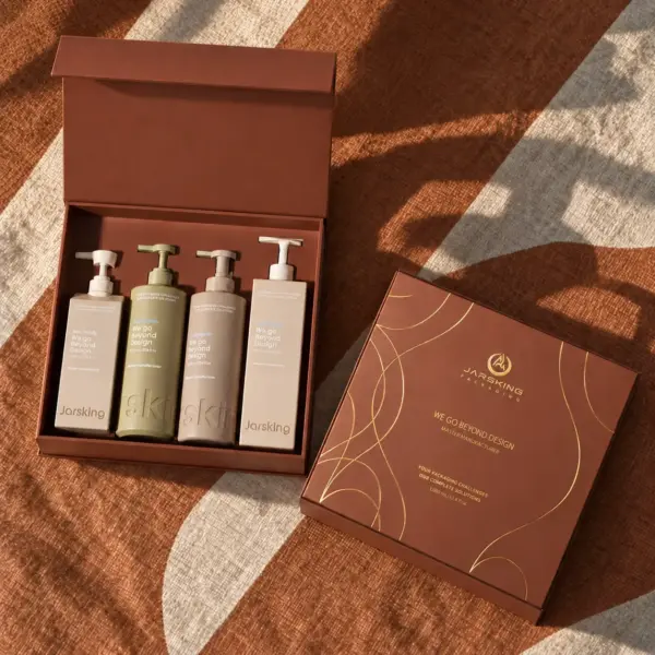 coordinated bathroom pump bottle set