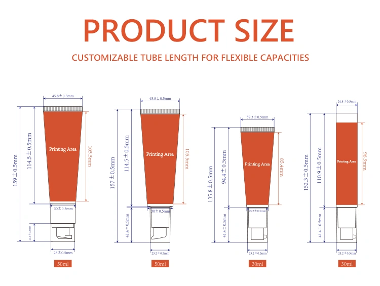 custom skincare tubes with pump head options