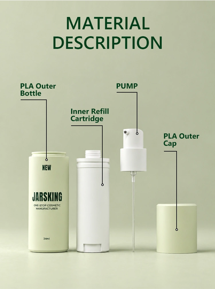 cylindrical refill dispenser with PLA cap