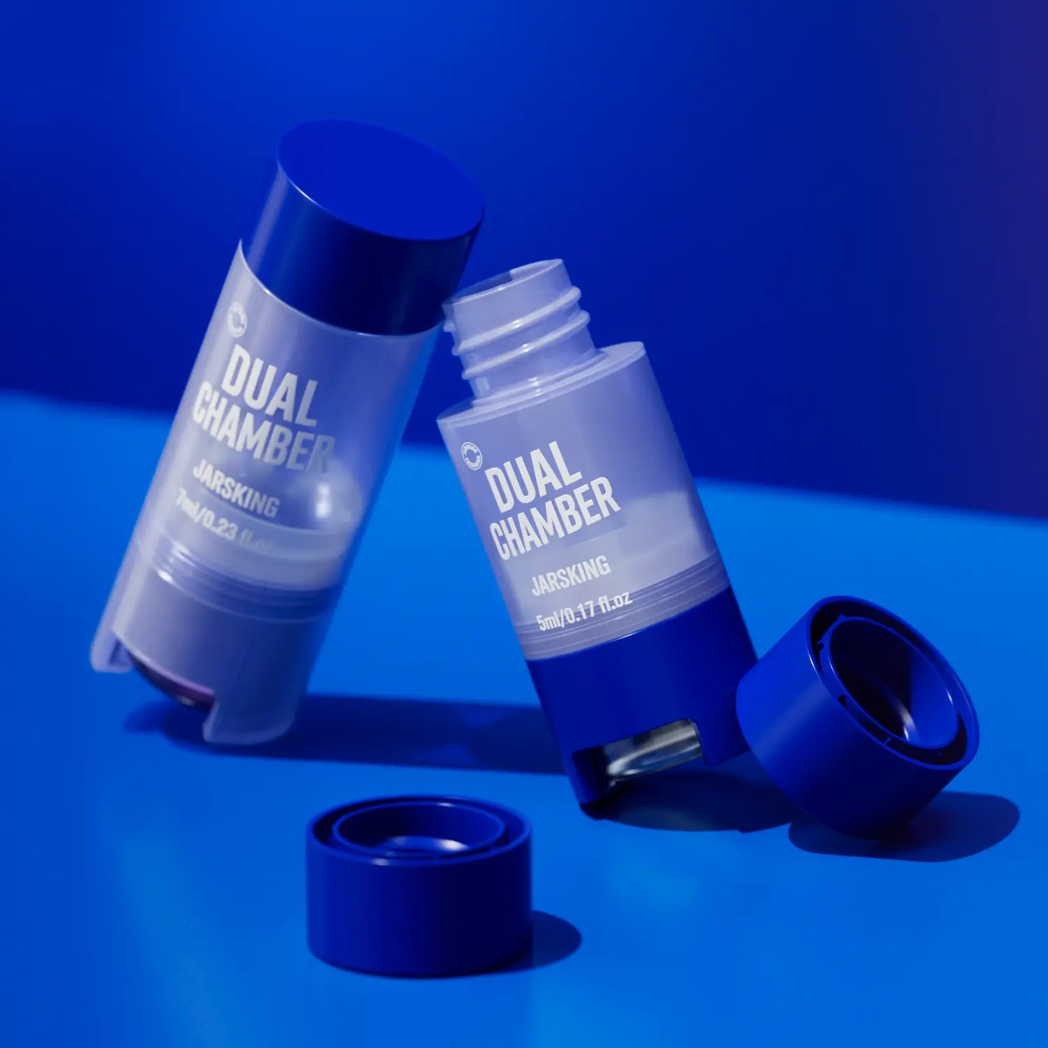 PP serum bottle with glass insert