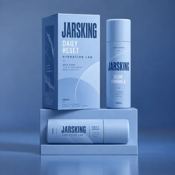 skincare bottle with PLA outer shell