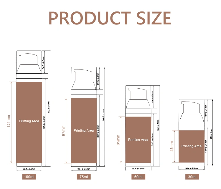 thick base airless bottle private label